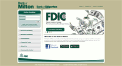 Desktop Screenshot of bankofmilton.com